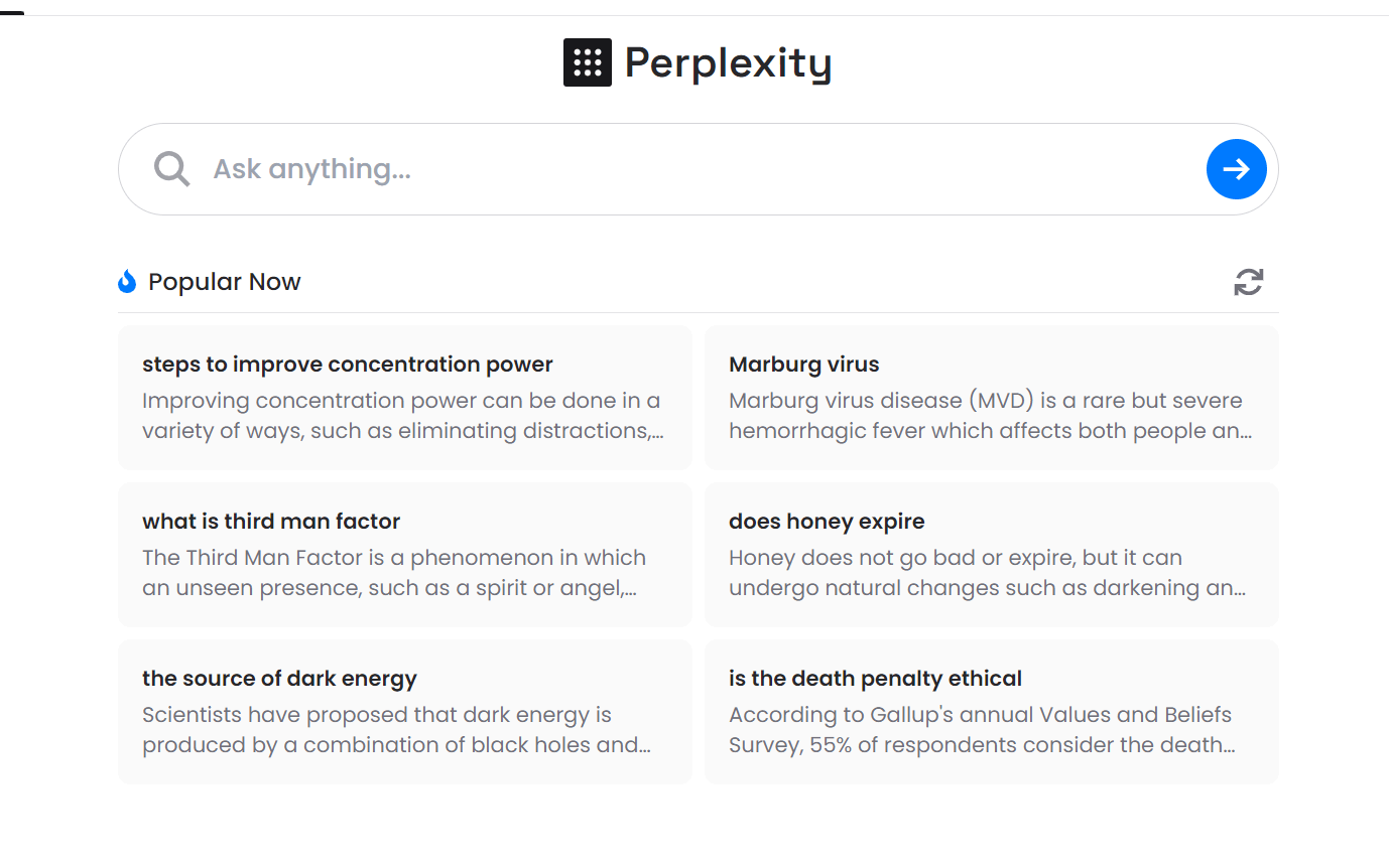 perplexity search engine free download