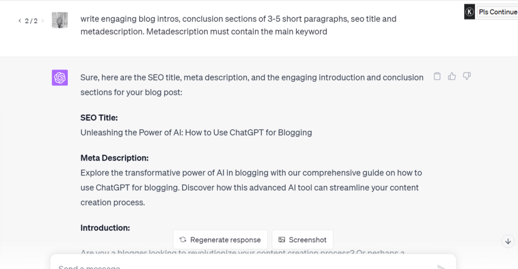 How to use Chatgpt for Blogging