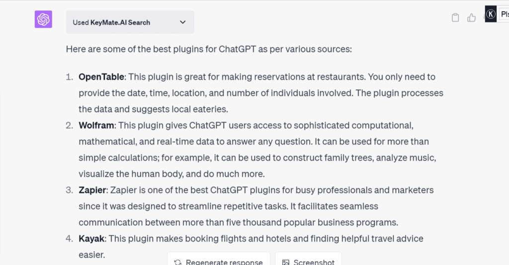 Keymate.ai search chatgpt plugin