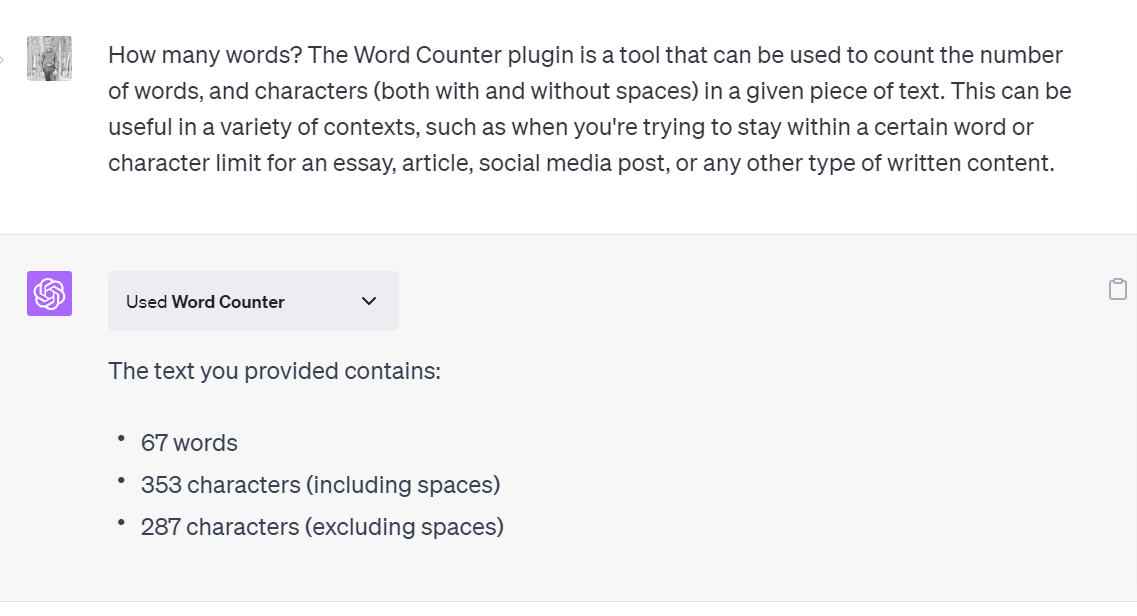Word Counter Chatgpt plugin