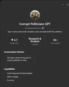 Corrupt Politicians GPT