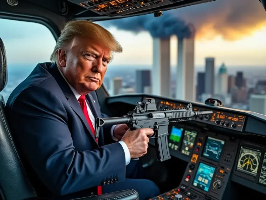 Donald trump military plane pilot grok-2 flux-1 images