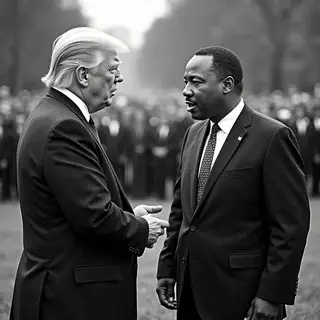 Grok-2 donald trump with mlk