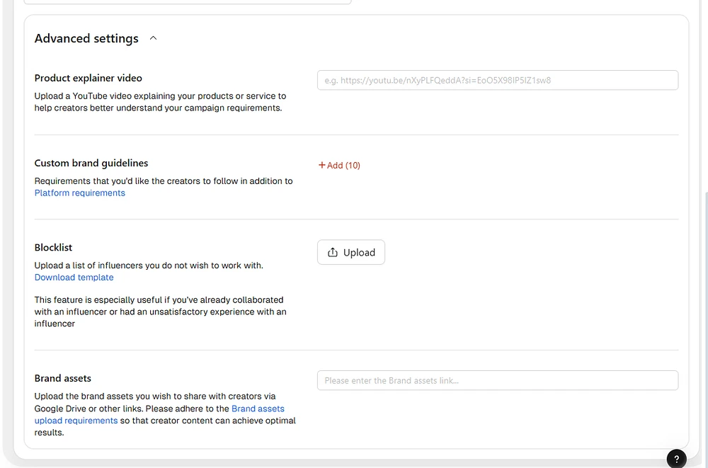 HeadAI 6 Head campaign ai advanced settings